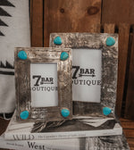 4X6 STAMPED FRAME W/ TURQUOISE