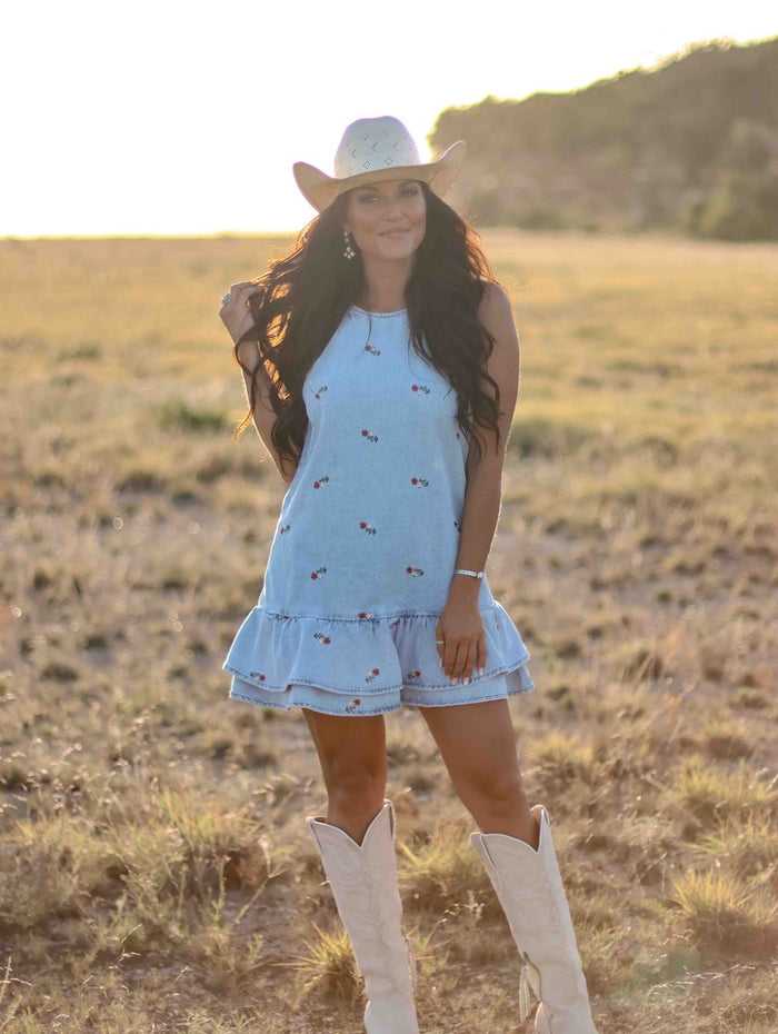 THE CELESTE DENIM DRESS