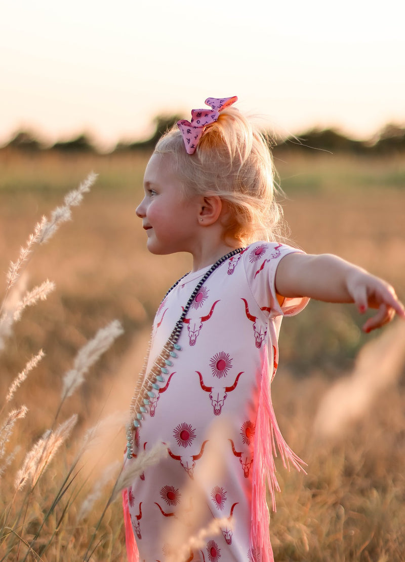 GIRL'S BULL SKULL SUN DRESS