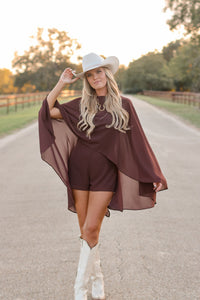 THE JOLI ROMPER-CHOCOLATE