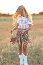 GIRL'S SANDY LEATHER SKIRT