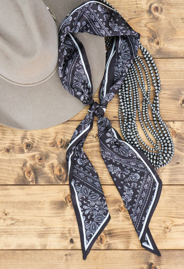 BLACK PAISLEY RIBBON