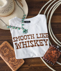 THE SMOOTH LIKE WHISKEY TEE-WHITE