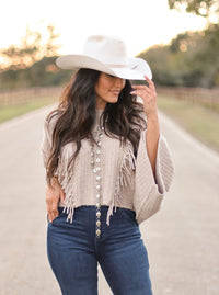 ARIAT HEATHER PONCHO SWEATER