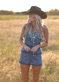 THE MARLOW DENIM ROMPER