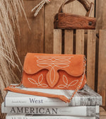 THE JEANE CLUTCH-RUST