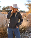 ARIAT MADISON SWEATER- HEATHER GREY