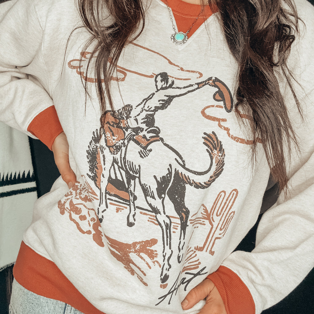 ARIAT ROUGHSTOCK OVERSIZE CREW SWEATSHIRT