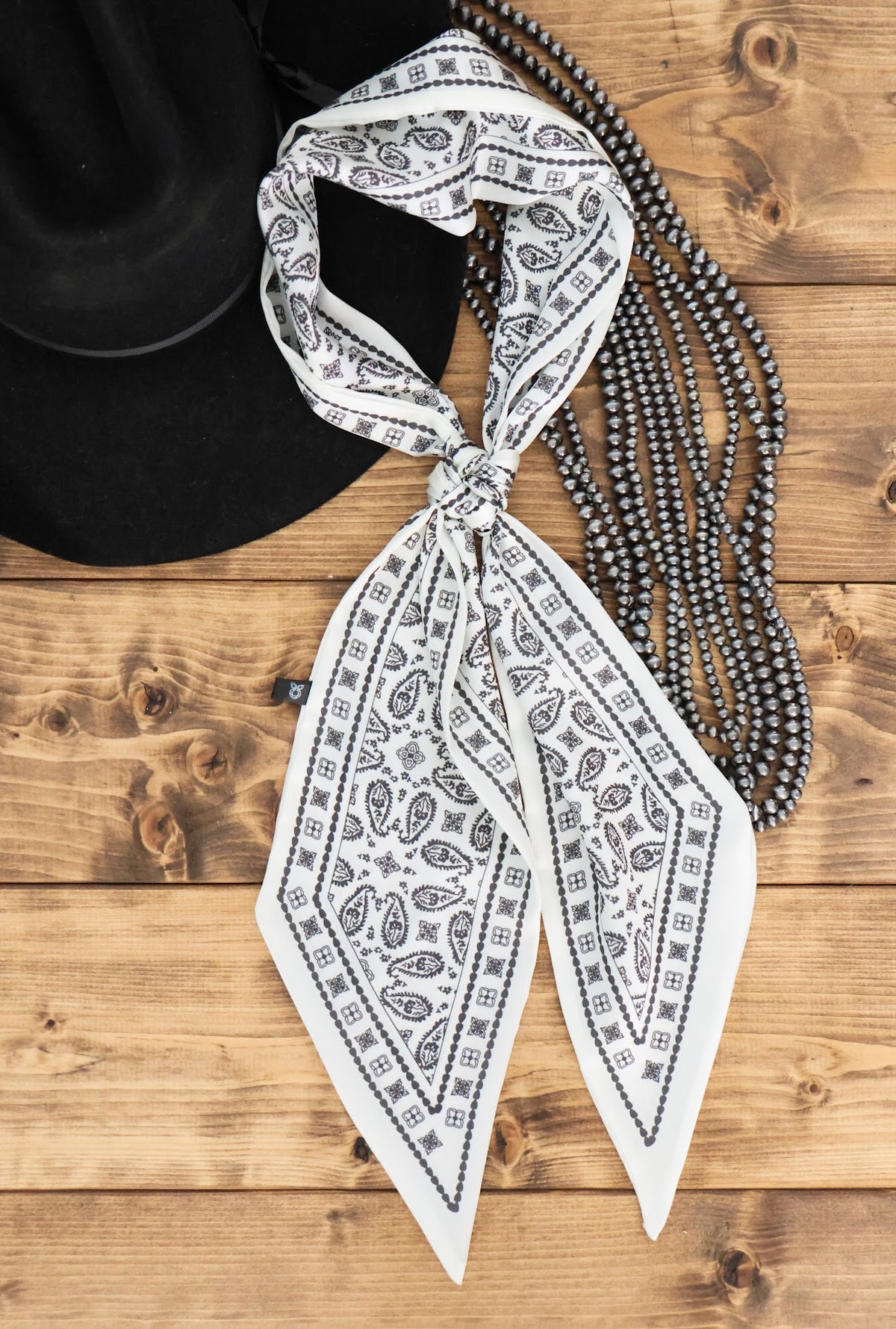 WHITE PAISLEY RIBBON