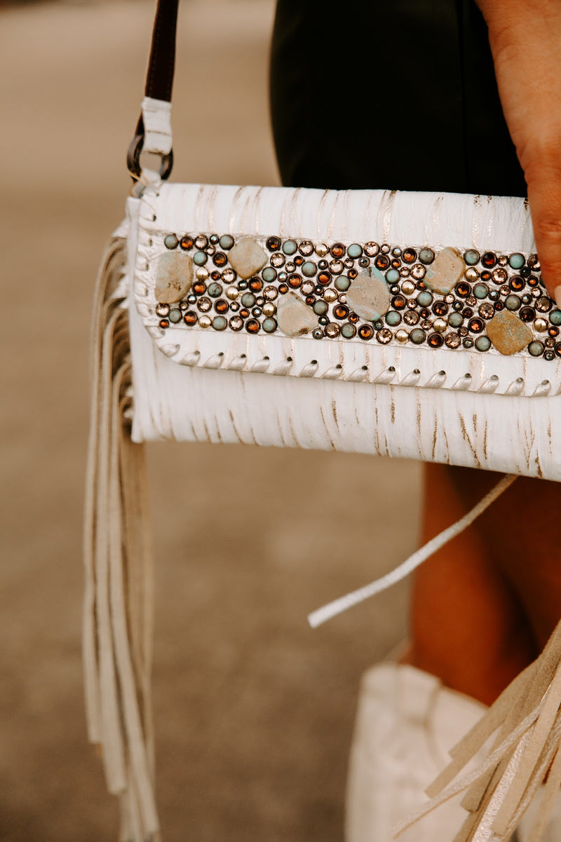 THE CHATEAU PLATNIUM CLUTCH CROSSBODY