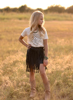 GIRL'S WESTERN BOOT STITCH TEE