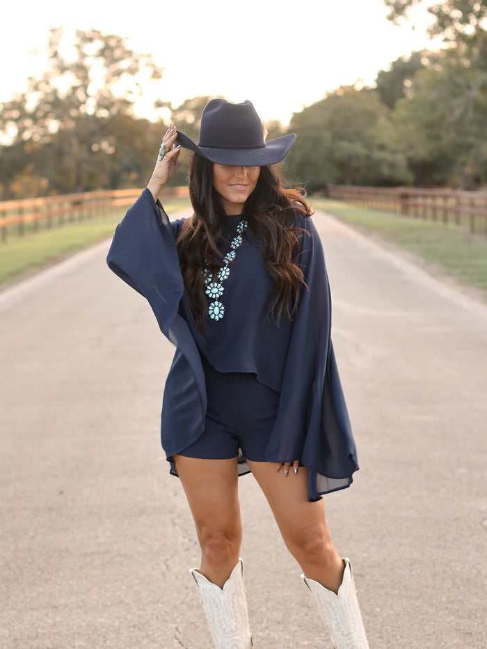 THE JOLI ROMPER-NAVYY