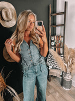 THE ROXI TOP-DENIM