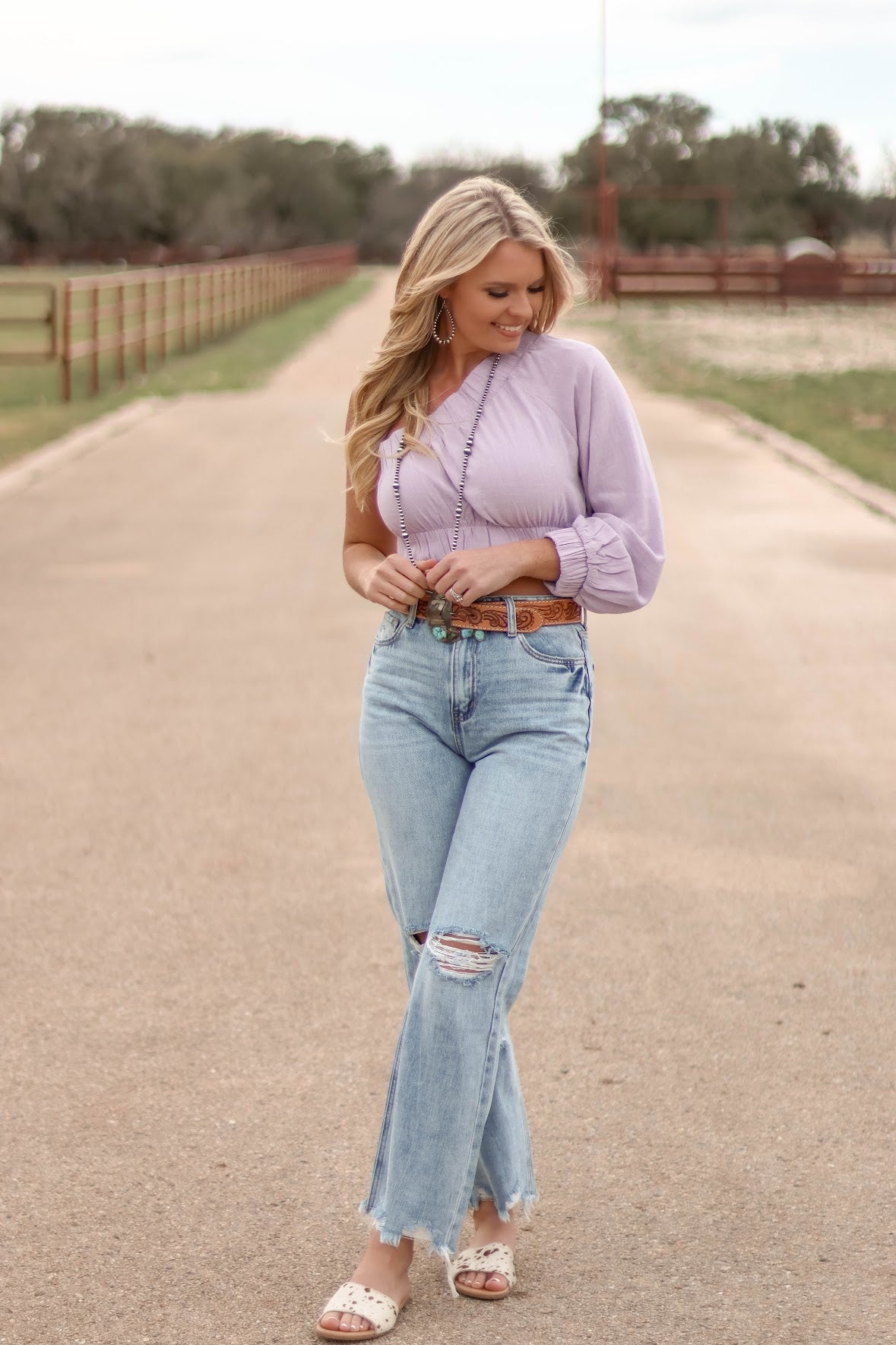 THE NIKKI TOP - LAVENDER