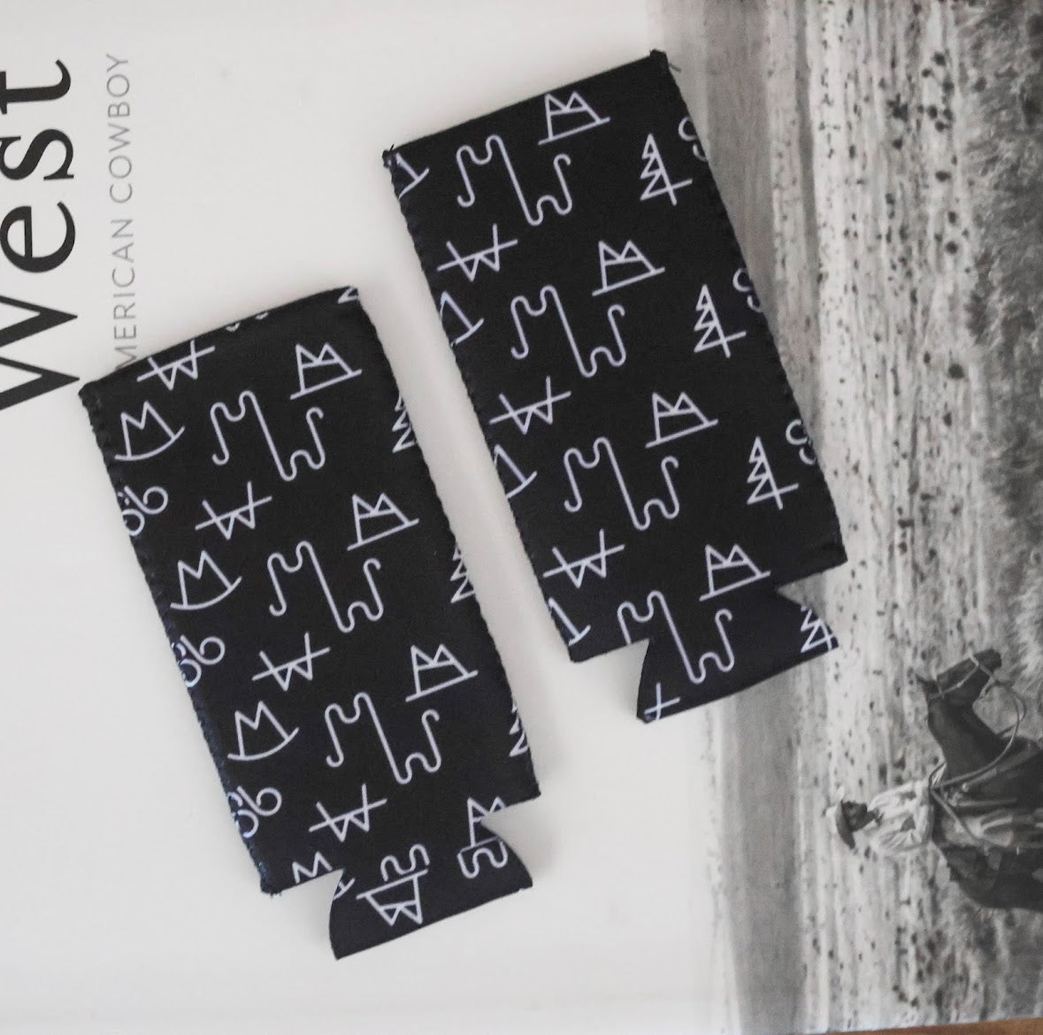 WESTERN TALL KOOZIES- 2 PACK