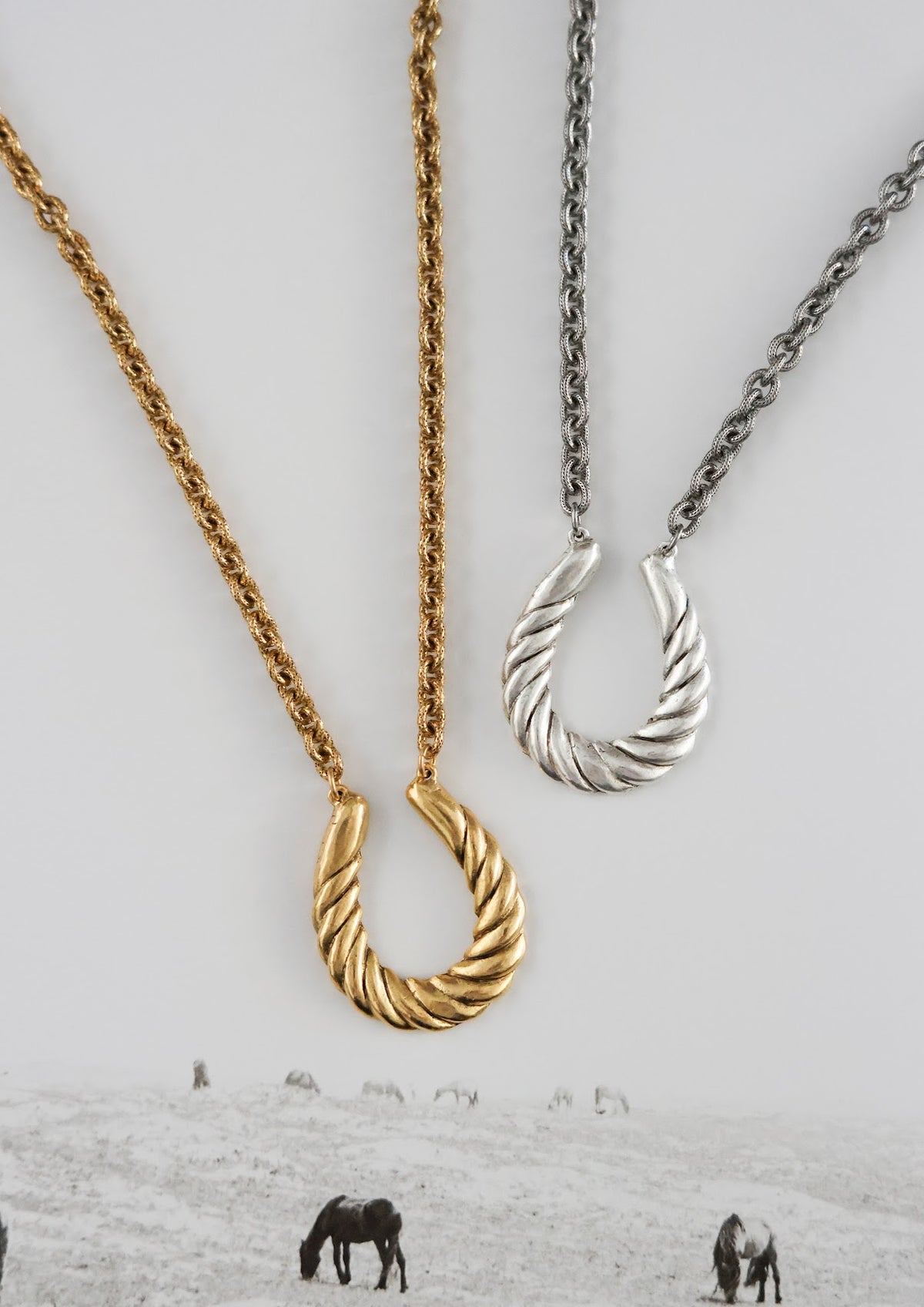 THE RAY TWISTED HORSESHOE NECKLACE