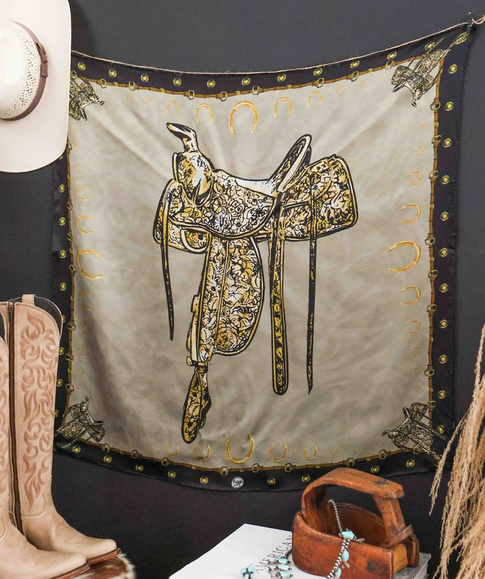 SADDLE UP SILK WILD RAG- 35"