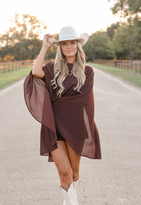 THE JOLI ROMPER-CHOCOLATE