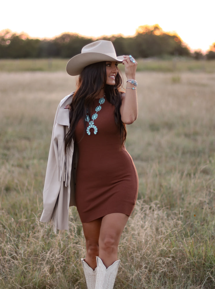 THE HAVANA DRESS-RUST