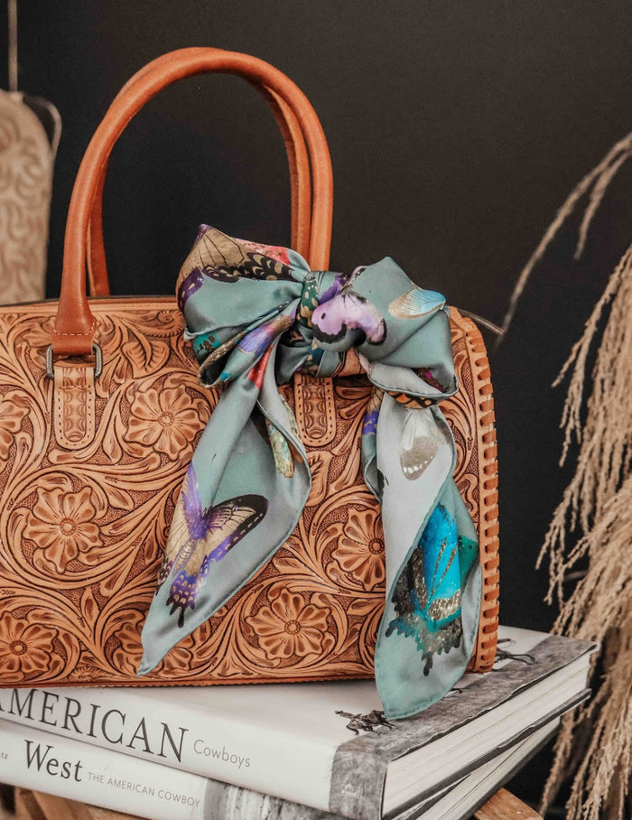 BUTTERFLIES SILK WILD RAG