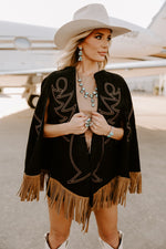 HIGH NOON EMBROIDERED CAPE