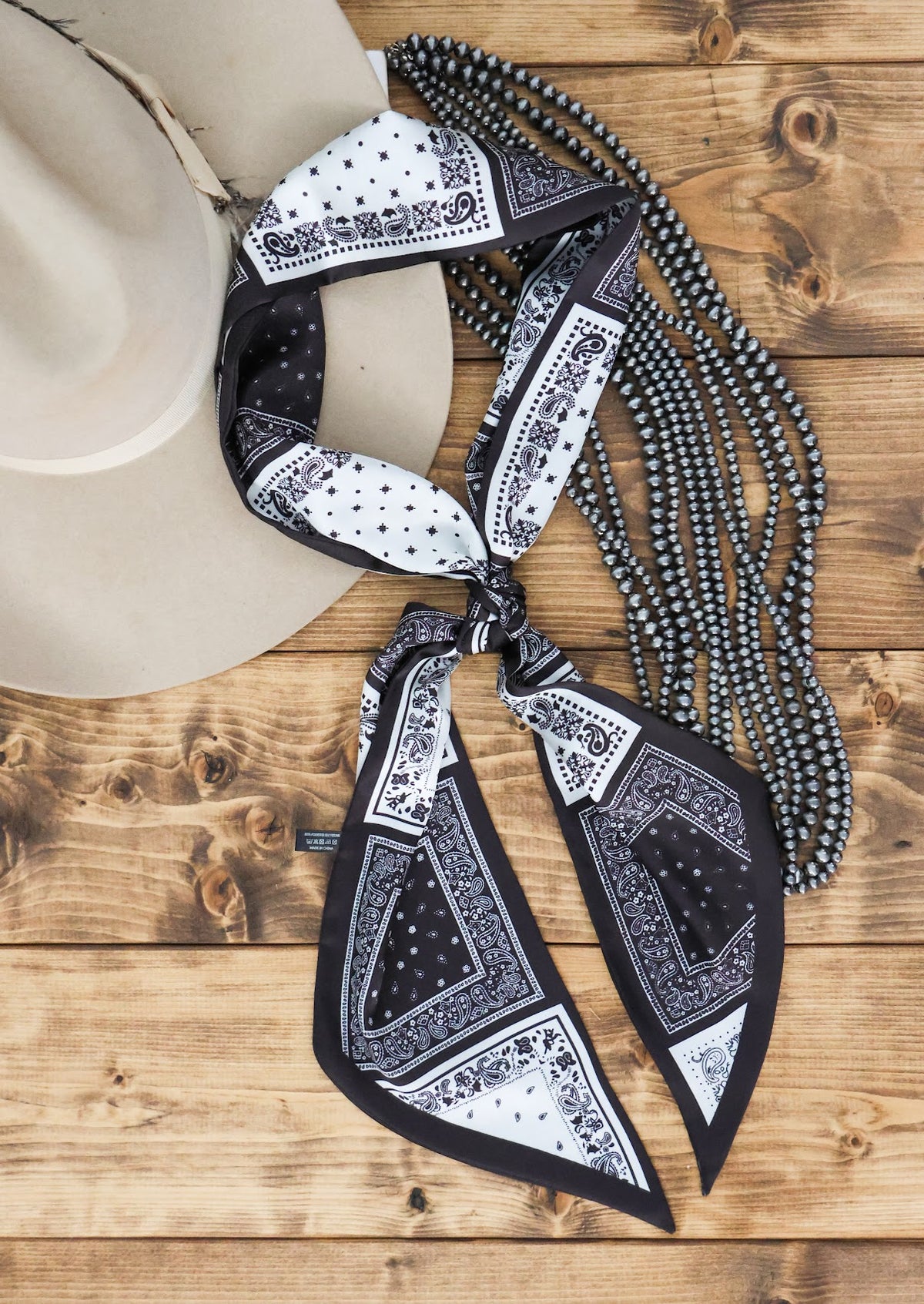 BLACK BANDANA RIBBON