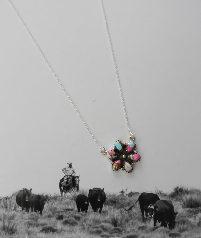 THE BRANDEE NECKLACE - COTTON CANDY