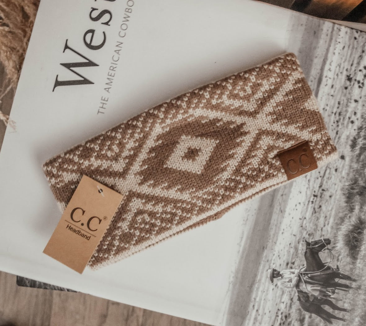 AZTEC HEADWRAP-BROWN