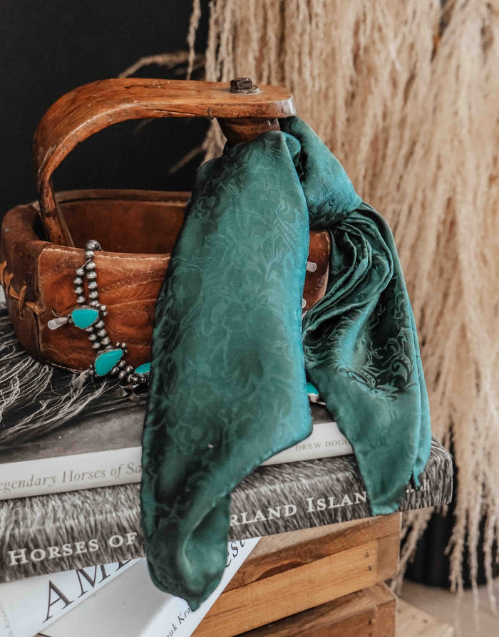 JACQUARD EUCALYPTUS SILK WILD RAG