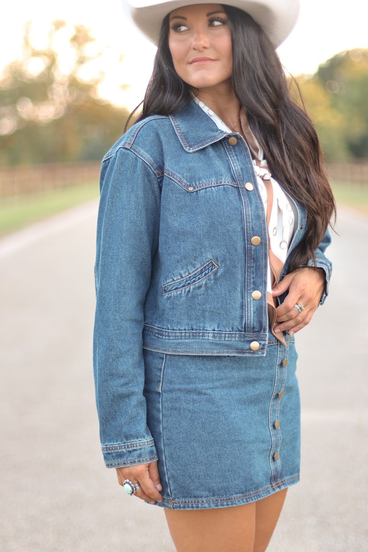 Canyon × FLOWAUTHORRATION Denim Jacket THE CANYON DENIM JACKET – 7 Bar Boutique