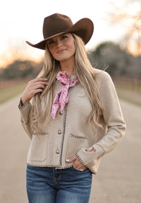 PENDLETON SOUVENIR CARDIGAN-NATURAL