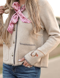 PENDLETON SOUVENIR CARDIGAN-NATURAL