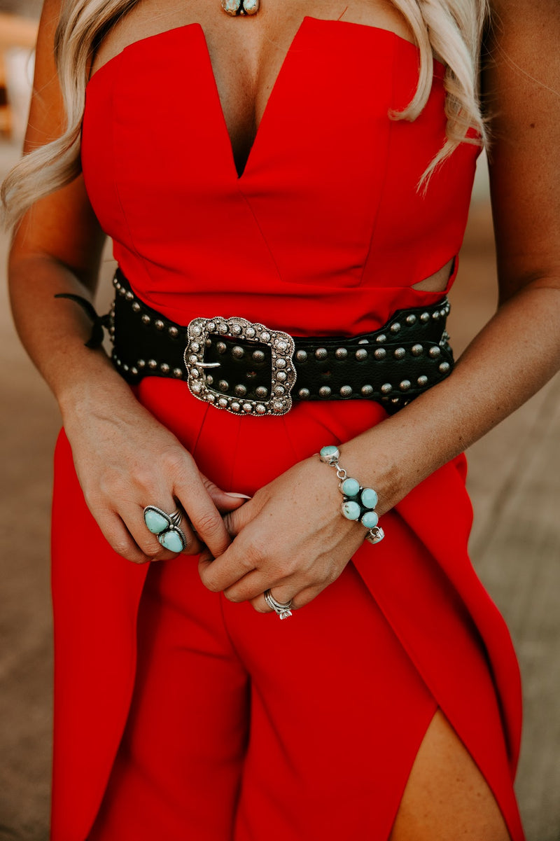 THE BLACK CHAP STUDDED BELT