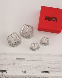 BUCKLE BETTY EARRINGS - SILVER