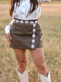 THE BONNIE LEATHER SKORT