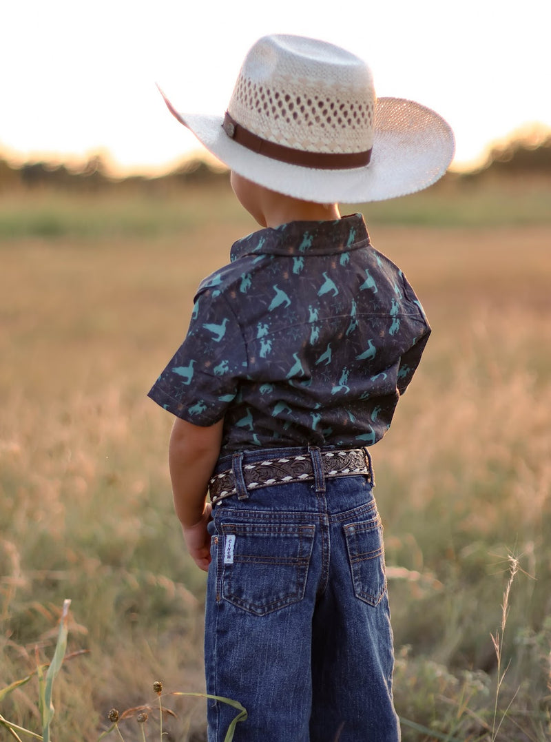 KIDS COSMIC COWBOY BUTTON-UP