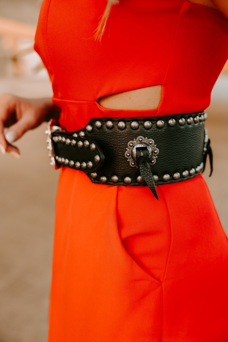 THE BLACK CHAP STUDDED BELT