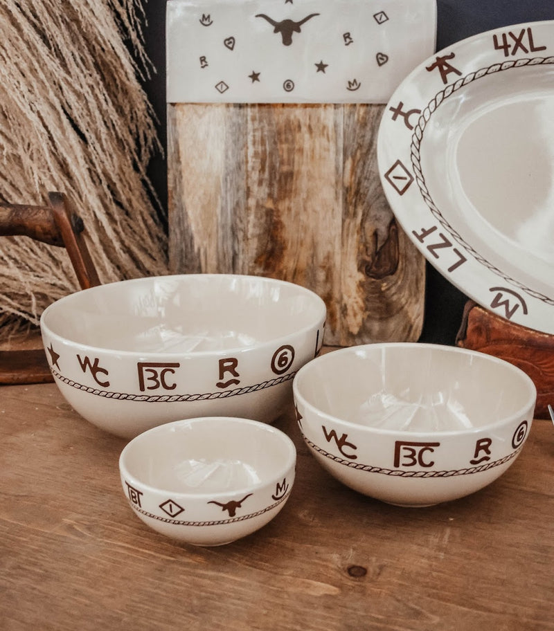 WESTERN 3 PIECE BOWL SET