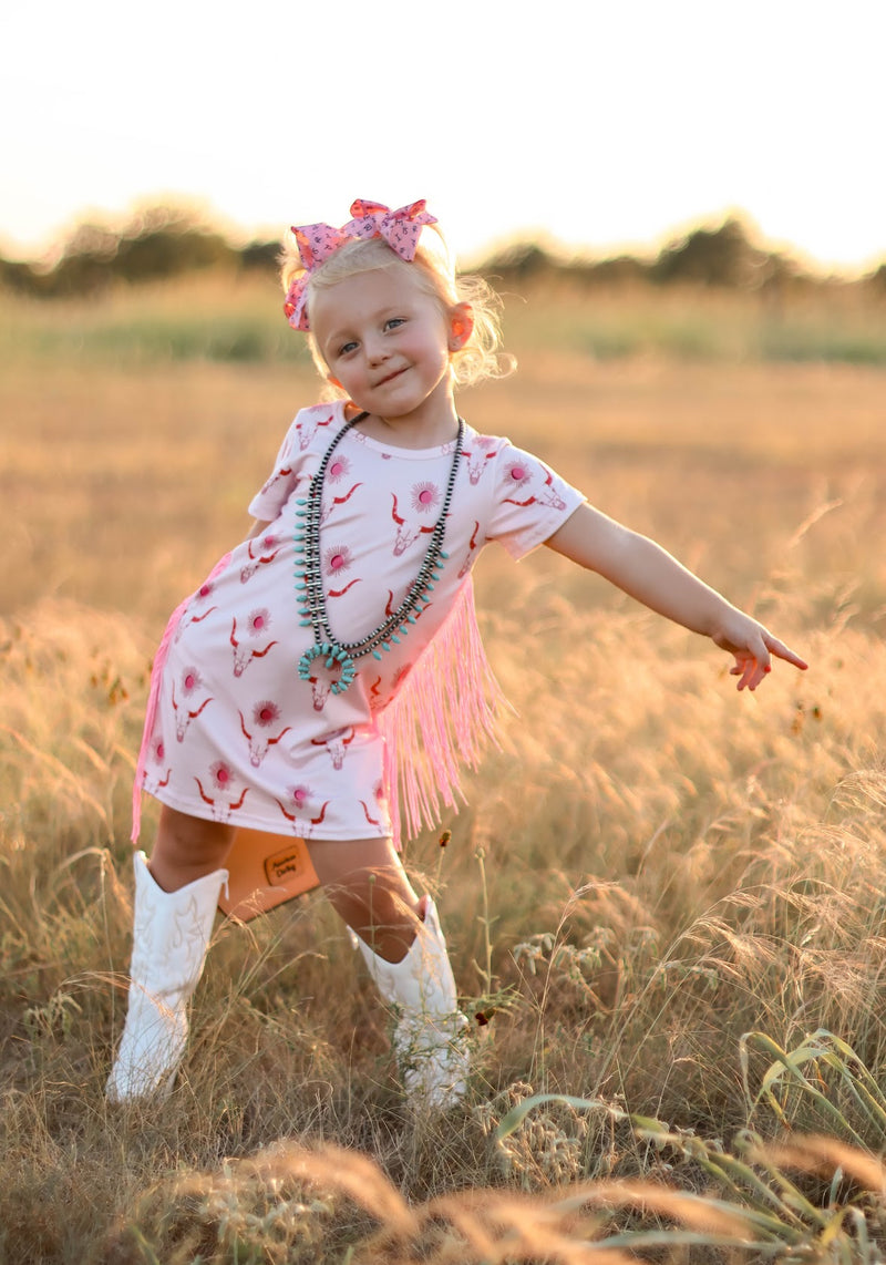 GIRL'S BULL SKULL SUN DRESS