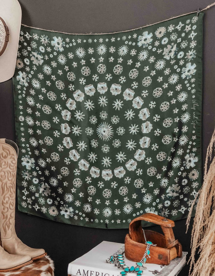 WHIP AND SPUR SILK WILD RAG- 35"