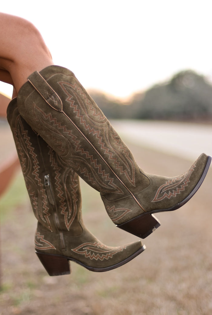 ARIAT CASANOVA BOOT-OLIVE SUEDE