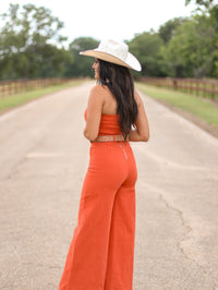 THE AMANDA JUMPSUIT-RUST