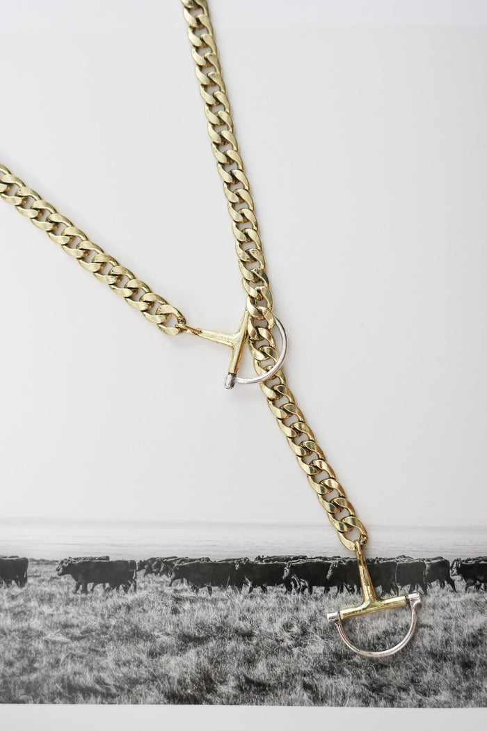 THE CHASITY LARIAT HORSE BIT NECKLACE