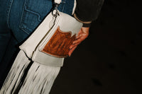 DOUBLE J SADDLERY DAISY TOOLED CLUTCH STADIUM PURSE