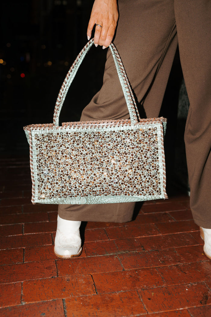 THE KURTMEN COLORADO CROC VINTAGE TOTE BAG
