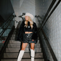 THE DAWSON FUR TOP-BLACK