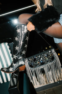 THE KURTMEN GUNMETAL METALLIC GALAXY PURSE