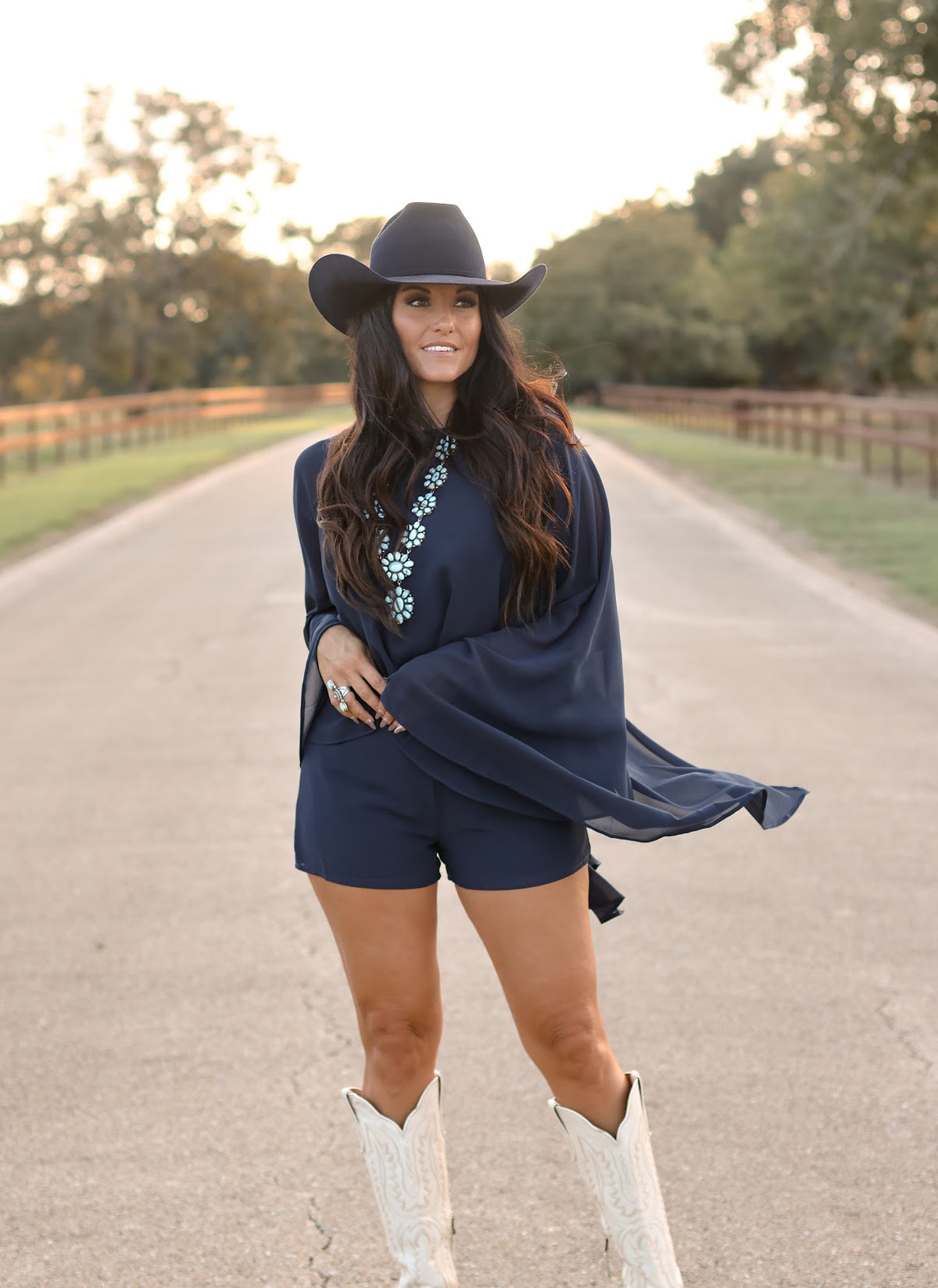 THE JOLI ROMPER-NAVYY
