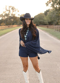 THE JOLI ROMPER-NAVYY