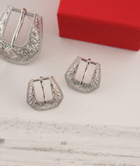 BUCKLE BETTY EARRINGS - SILVER